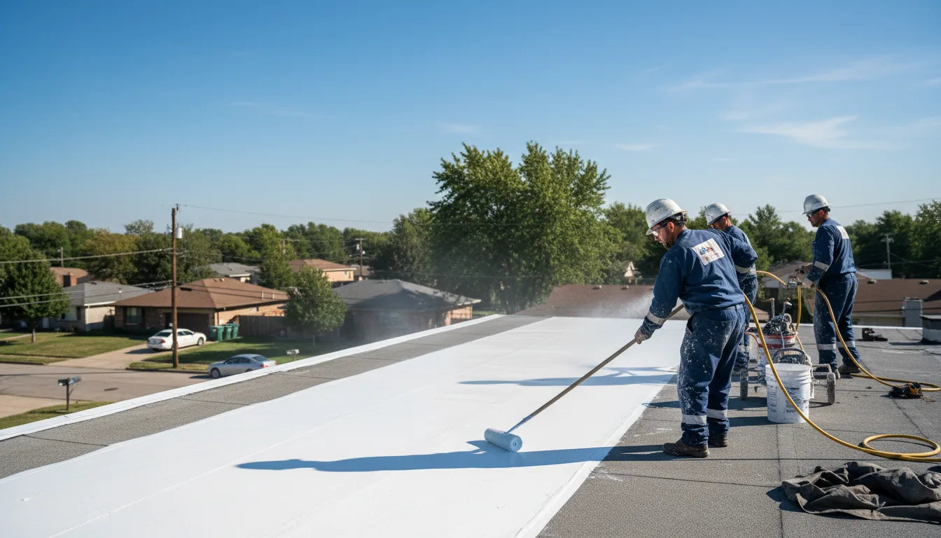 Commercial roof coating in Gloverville, SC near me
